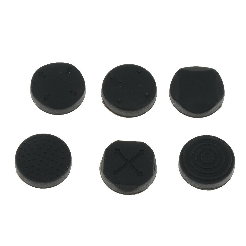 6Pcs Joystick s Thumb Grips Cover for  PS  PSV1000 2000 Black