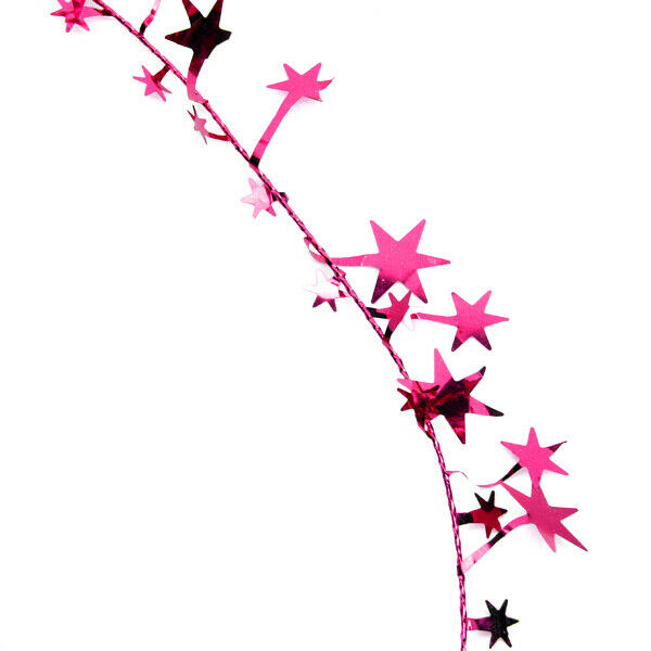 19.5 Feet Decorative Iron Wire Garland Stars Tinsel Garlands Christmas