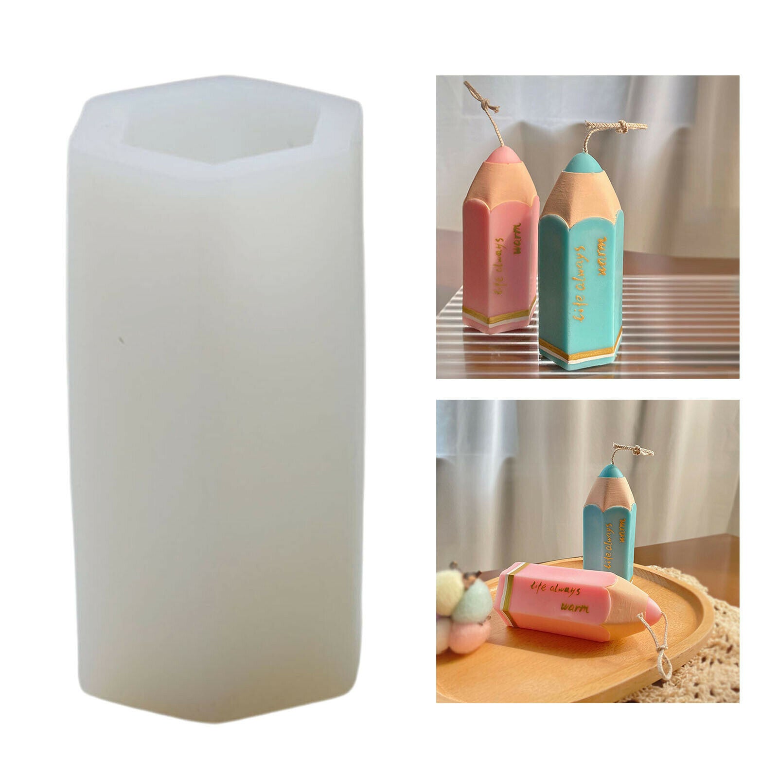Silicone Pencil Candle Candle Mold Wax Mould Crafts Casting Epoxy Molds
