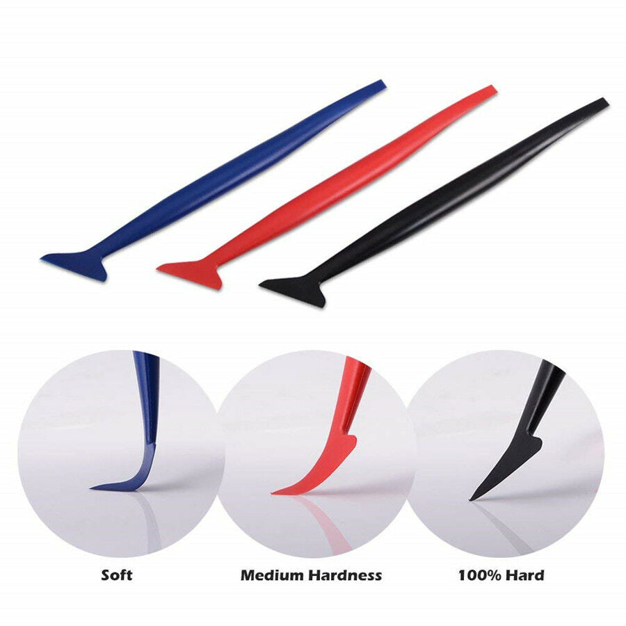 Set Car Vinyl Wrapping Tools Felt Squeegee Application Window Tint Kit Install