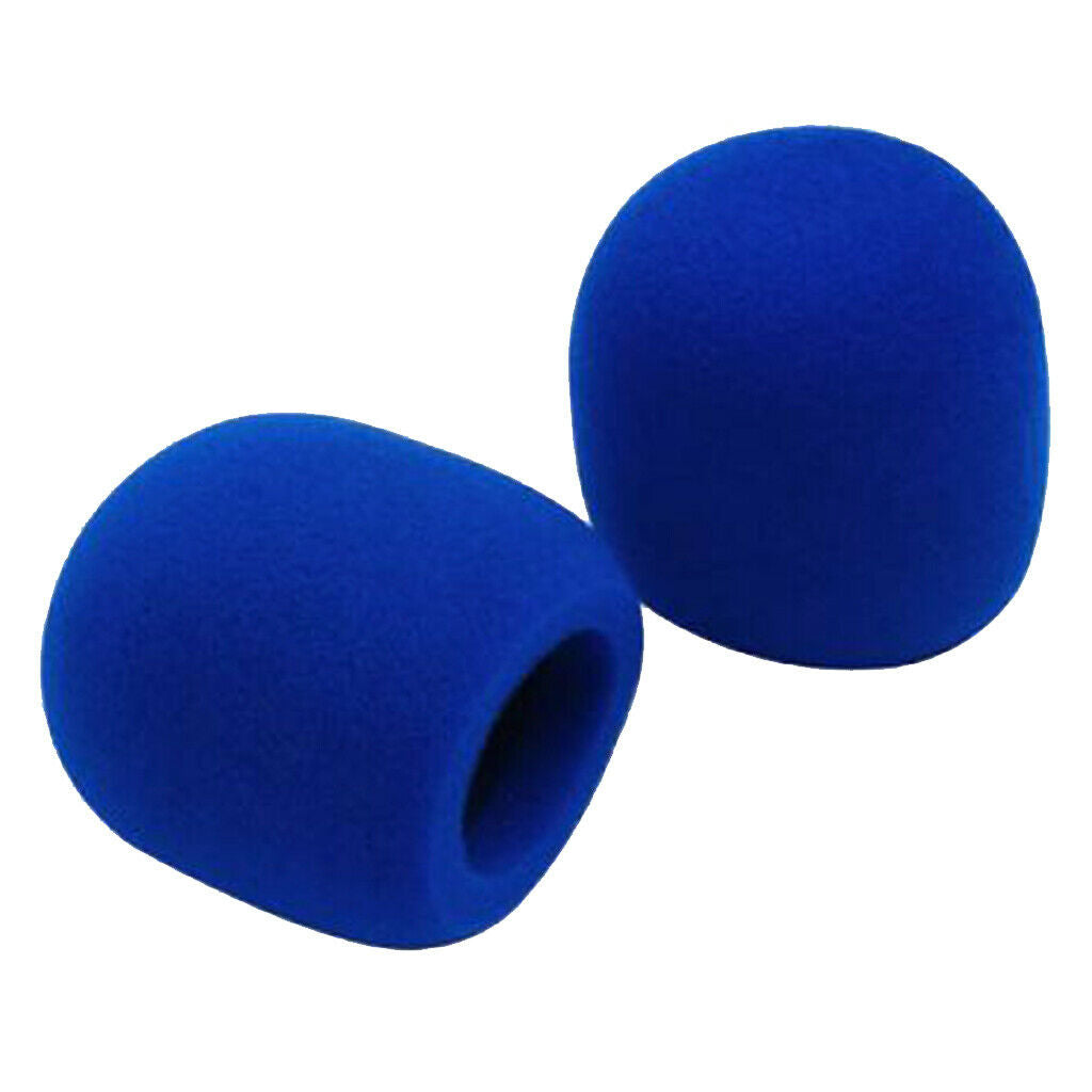 10 Pack Foam Microphone Cover Ball Type Windscreen in Blue