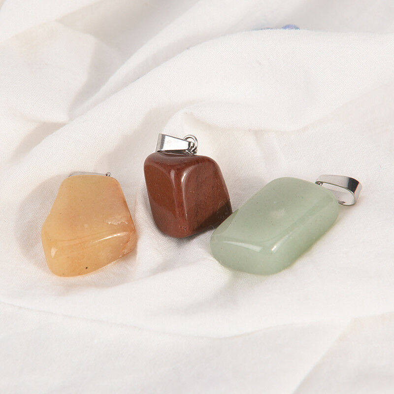 Natural Stone Crystal Quartz Healing Chakra Pendant For Necklace DIY Jewel.l8