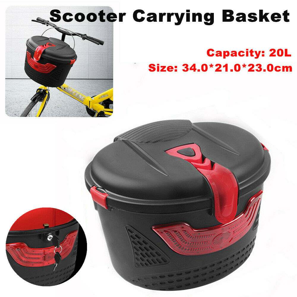 1PC Bicycle Electric Scooter Plastic Carrying Basket Front Rear Storage Bag Case