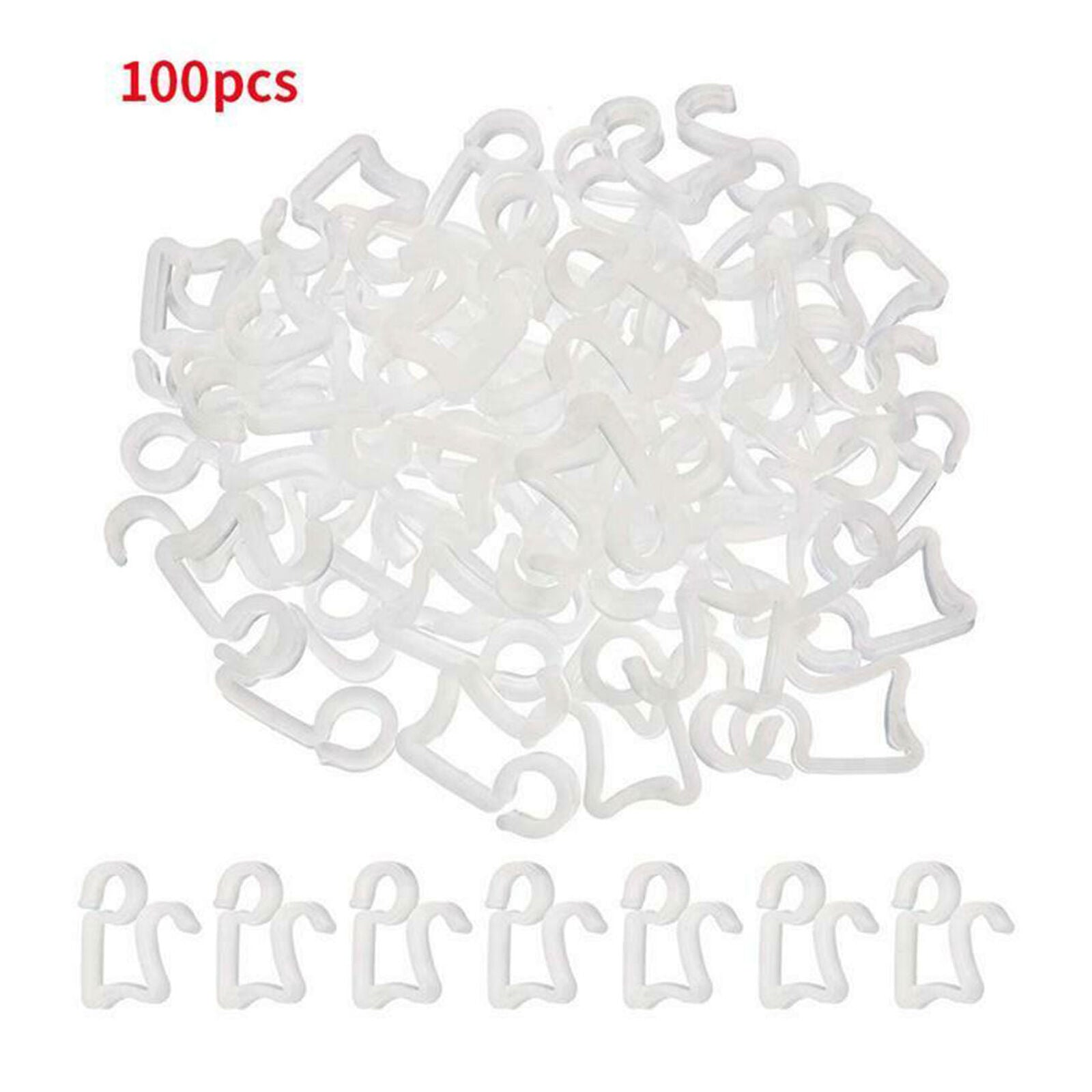 100x Gutter Hang Hooks Clips For Christmas Decor Outside String Lights Fairy New
