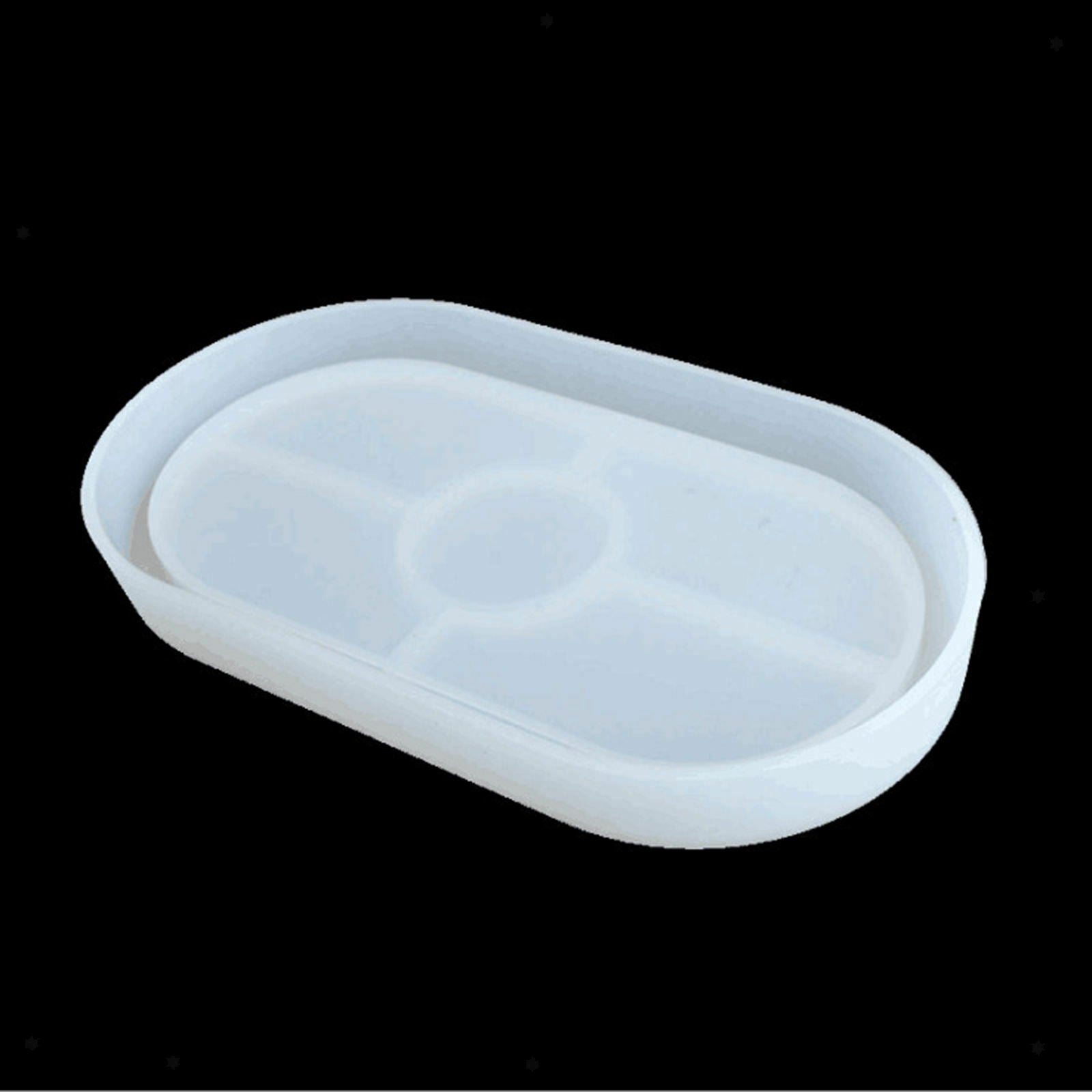 Silicone DIY Makeup Coaster Serving Tray Molds Resins Mould for Soap Dish