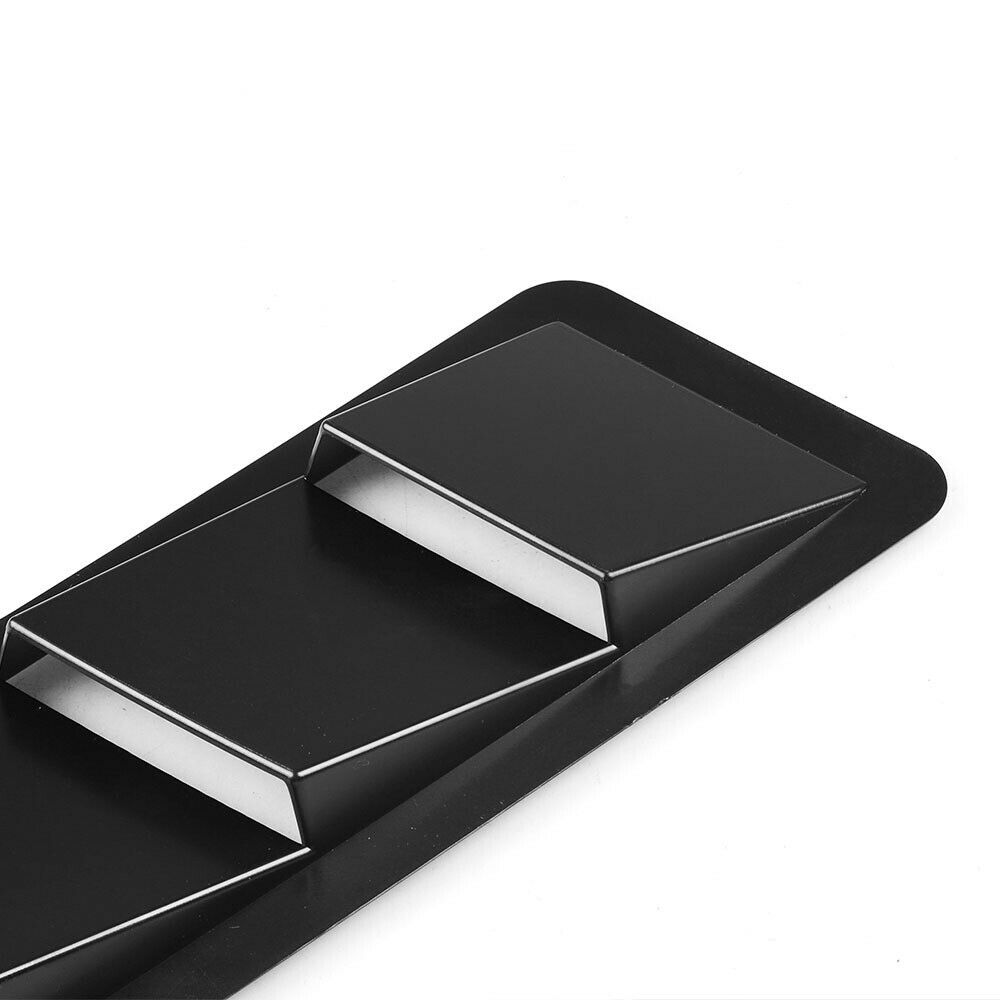 2pcs Fits 17x5 Inch Universal Hood Vent Louver Air Cooling Panel Trim Set Black