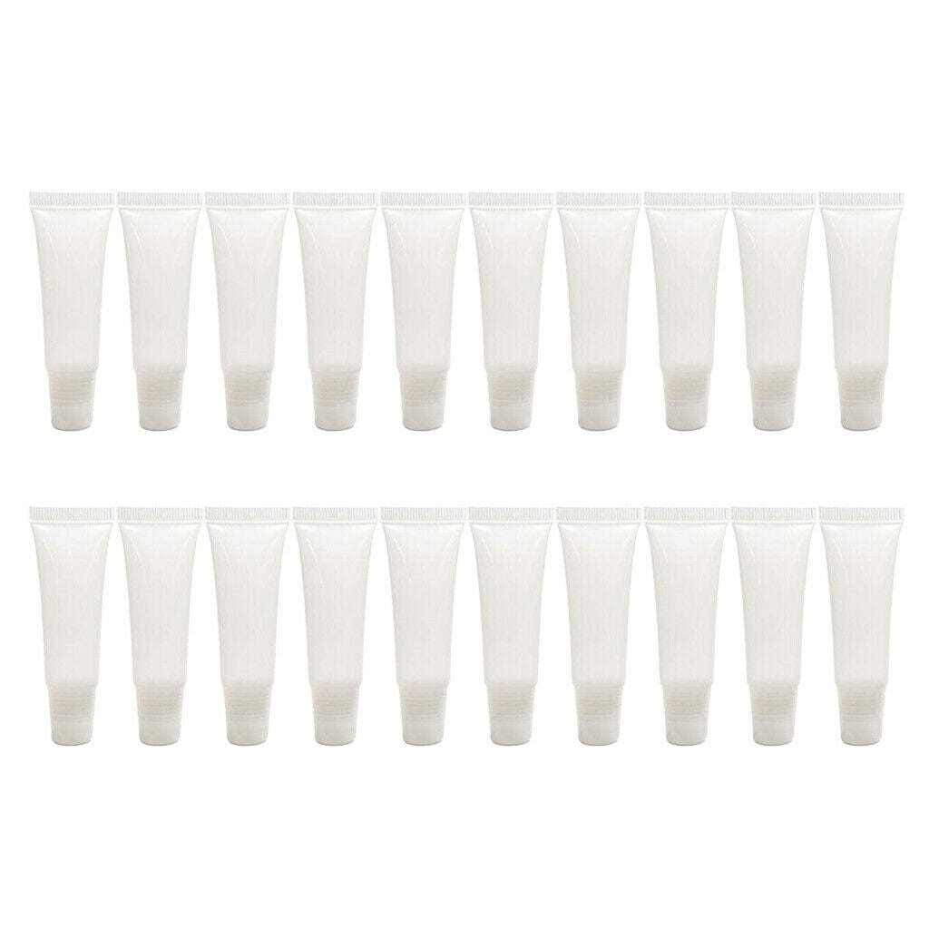 40x Plastic Lip Gloss Balm Soft Squeeze Tubes Travel Mini Bottles Containers
