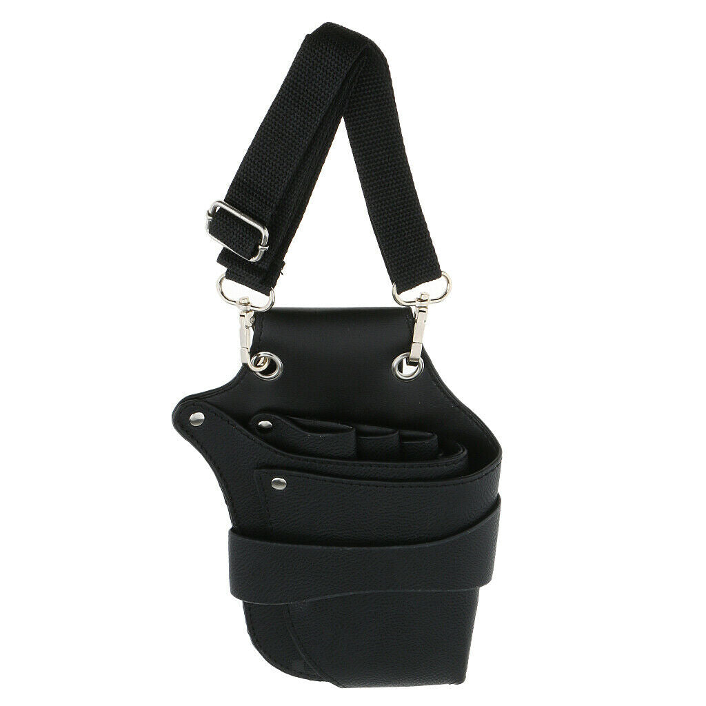 Barber Scissor Hairdressing Holster Pouch Holder Case Bag PU Leather Tool