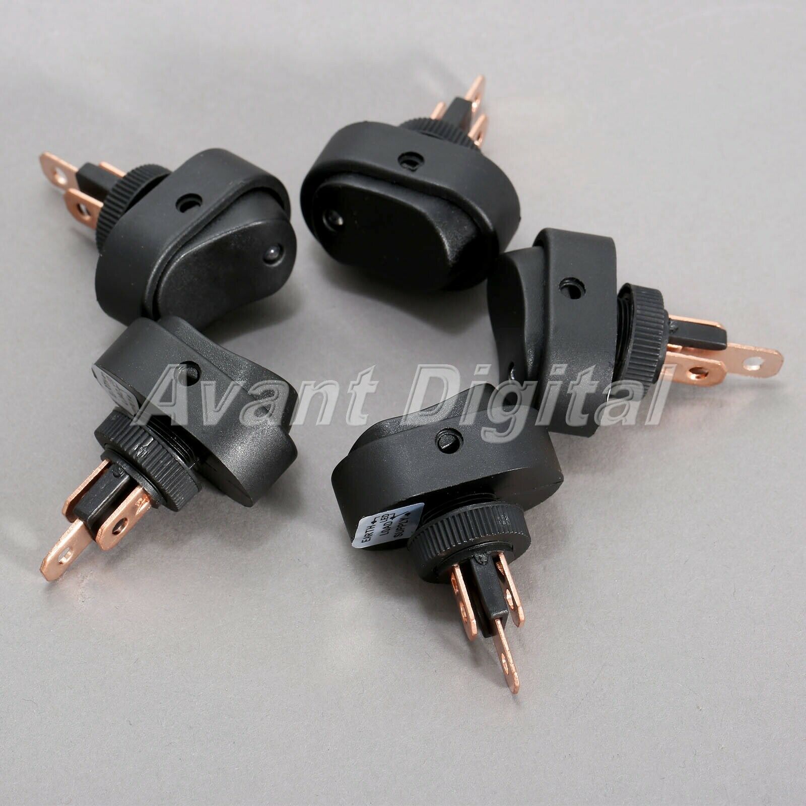 5x Car Motorcycle Blue LED Spot Light ON OFF Boat Auto Rocker Toggle SPST Switch