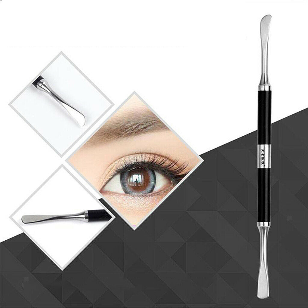Flexible Stainless Steel Dual-Ended Makeup Mixing Spatula Easy to Clean