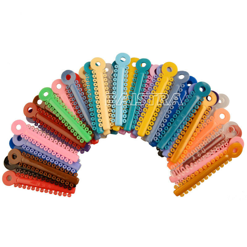 10Packs AZDENT Dental Orthodontic Multi-Colored Ligature Ties 1014PCS/Pack