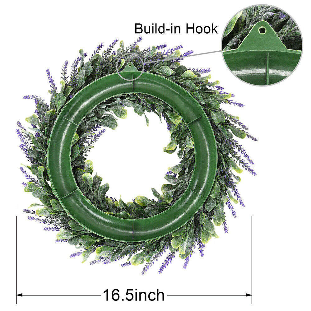 Artificial Wreaths Lavender Summer Purple Wreath Front Door Indoor Wall Decor UK