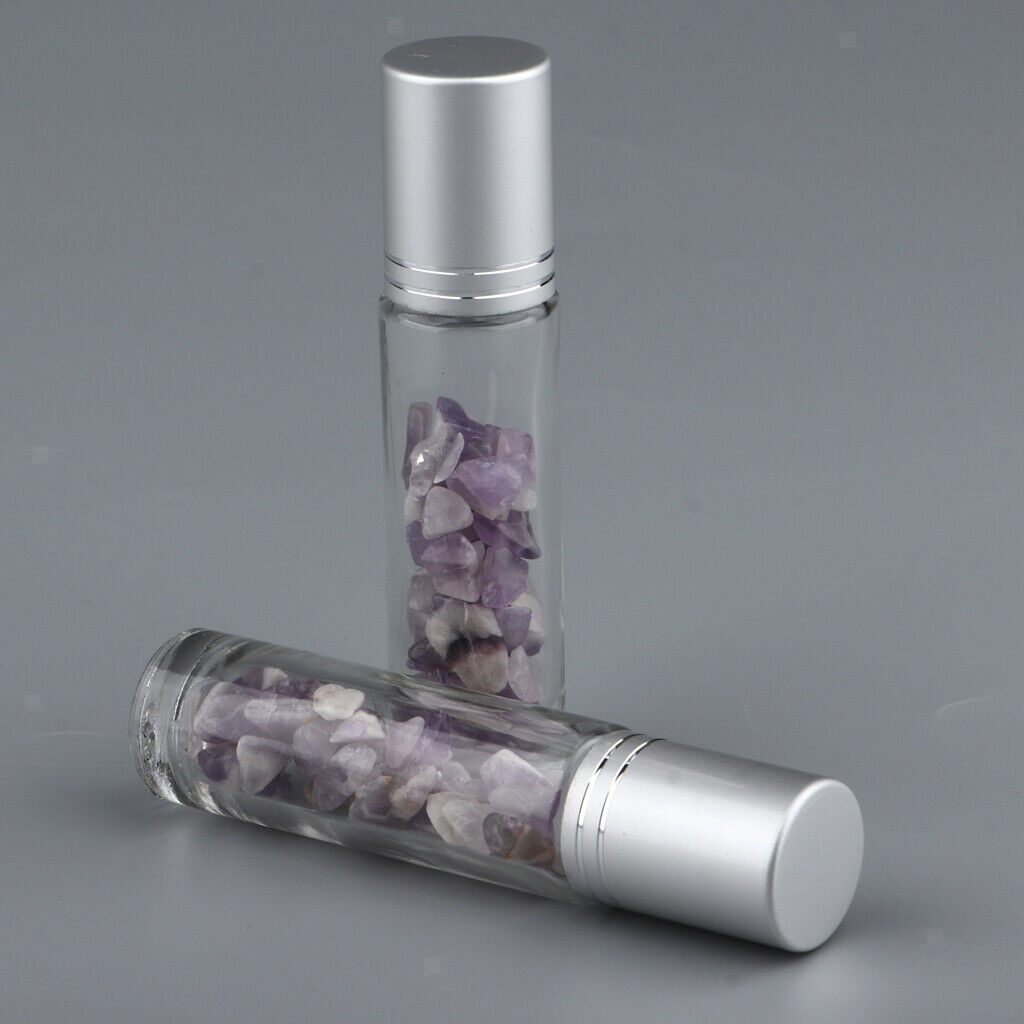 Set of 4 10ml Empty Oils Aromatherapy Bottles Tubes Containers Pink+Purple