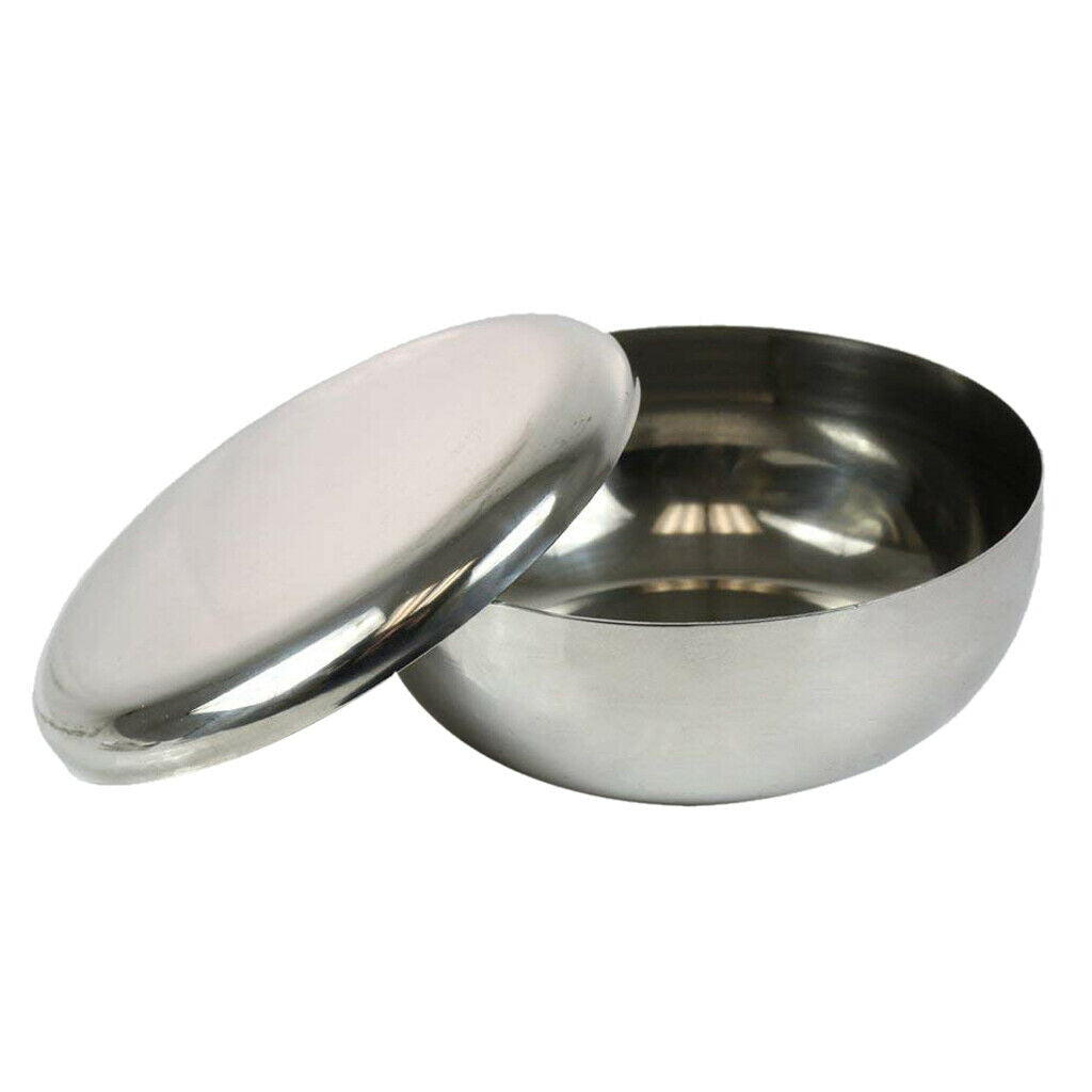Stainless Steel Serving Bowl for Kid Noodles Rice Salad Soup Milk with Lid A