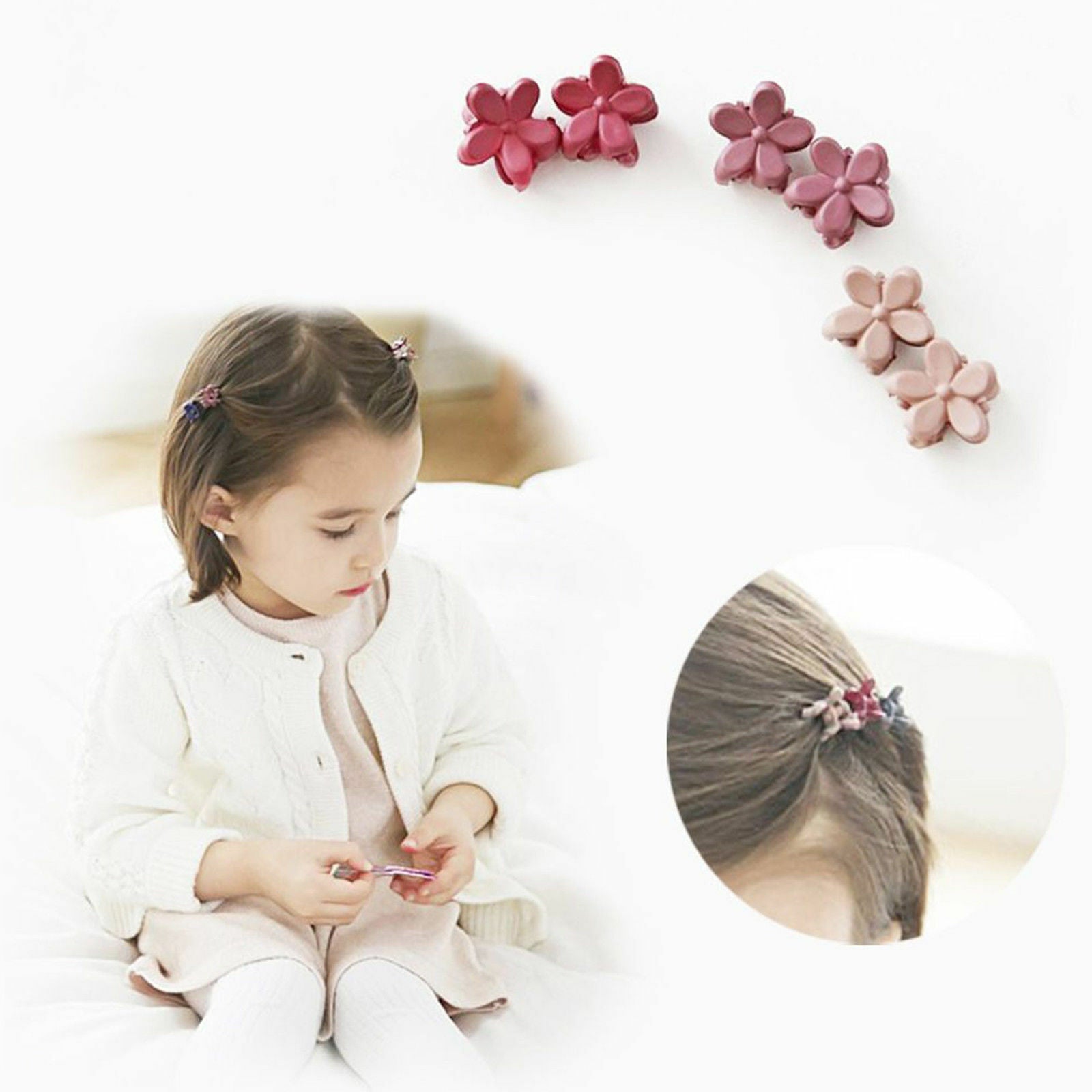 10X Random Color Floral Cute Mini Hair Claw Clip Hair Pin for Baby Girls Kids