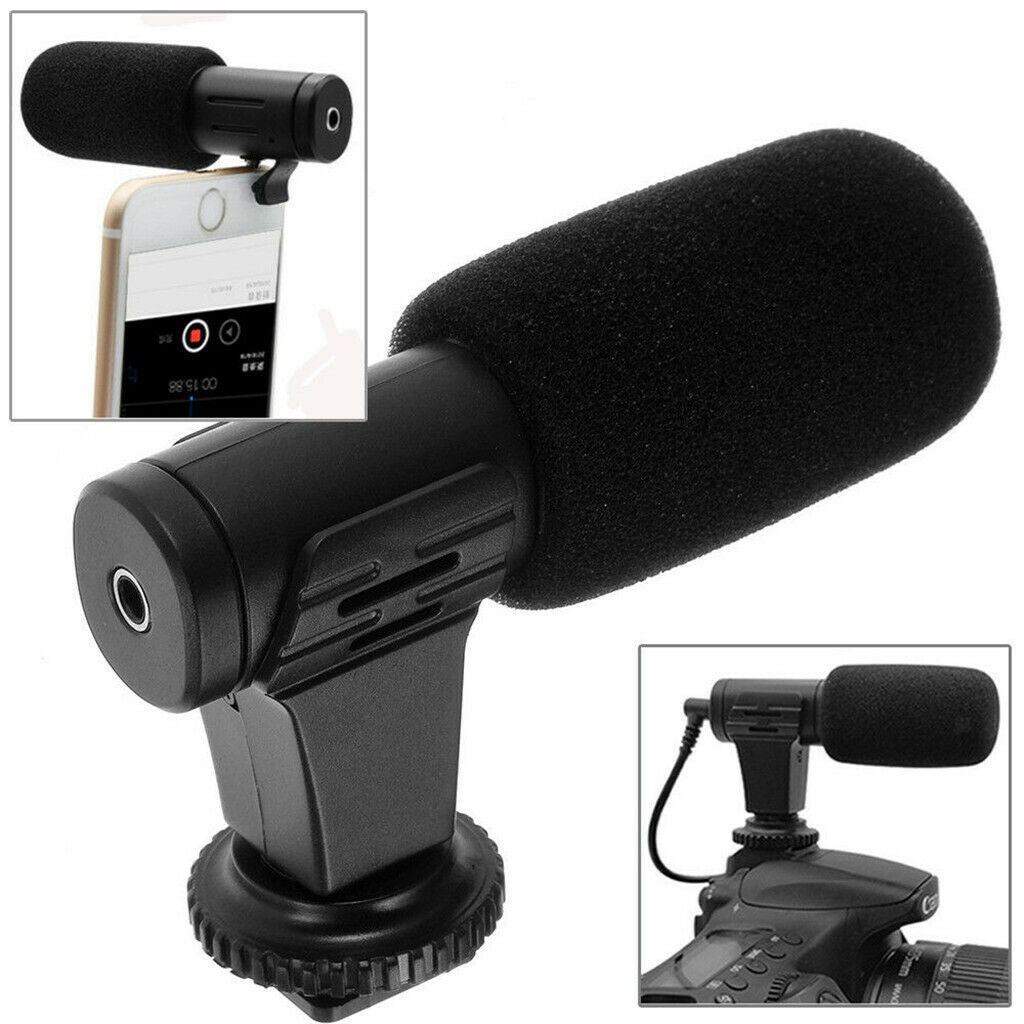 MIC-06 External 3.5mm Mini Mono Microphone Mic for Nikon Pentax DSLR Camera