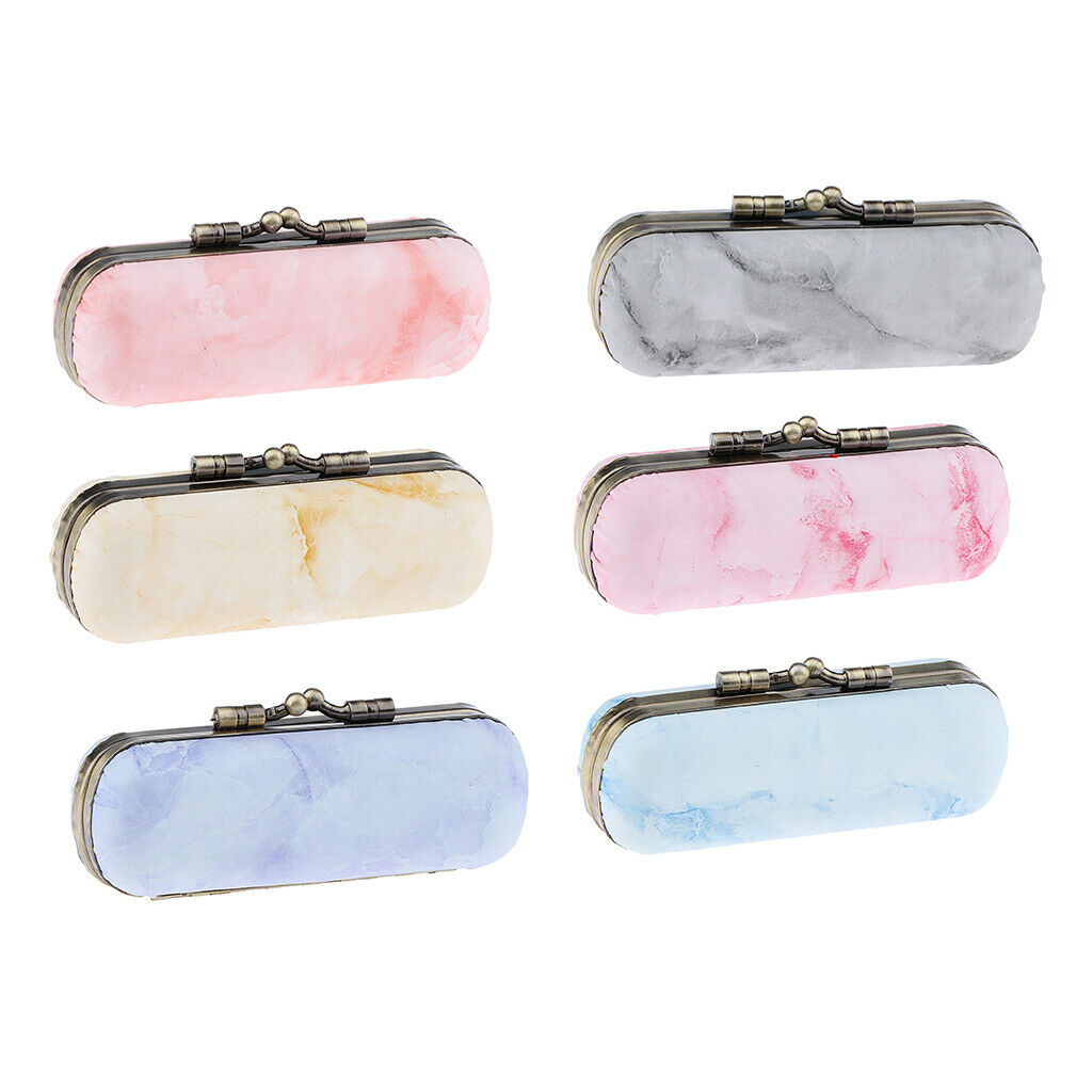 Makeup Holder Lipstick Case Storage Box with Mirror for Purse Pink