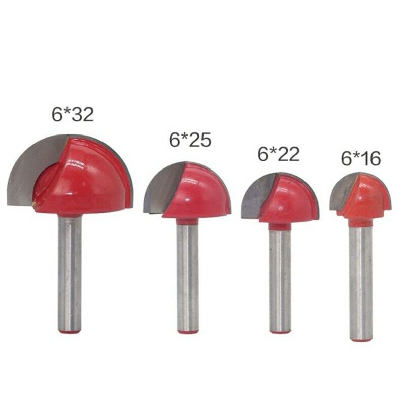 6mm Shank Ball Nose End Mill Wood Router Bit Set Round Cove CNC Milling CuttM1Y2
