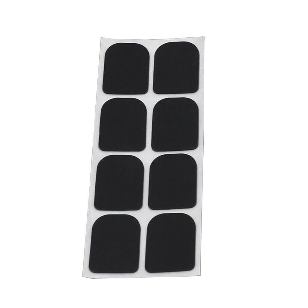 8 Pieces Durability Saxophone Tooth Pads Cushions Protection Black 0.8mm