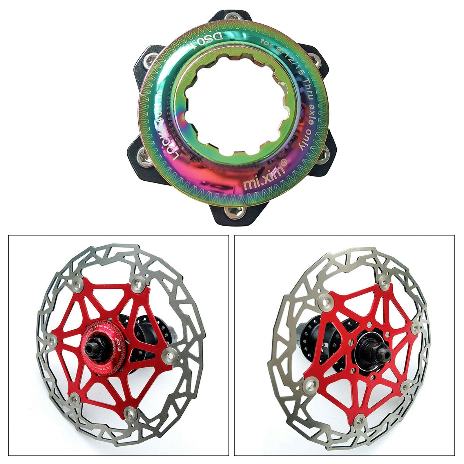 Bike Center Lock Adapter Ultralight to 6-Bolt Rotor 6 Bolts Flange Gasket