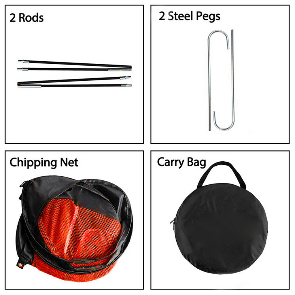 Folding Golf Chipping Net Home Range Hitting Practice Cage Exercise Target Net