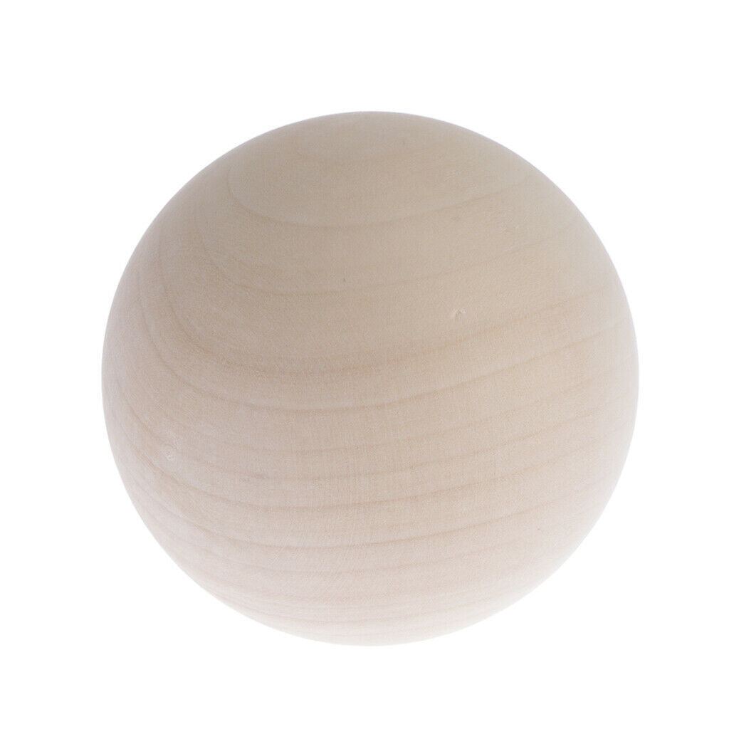 Natural Hardwood Balls 7.5cm Dia.- Unfinished Natural Wooden Balls for Crafts,