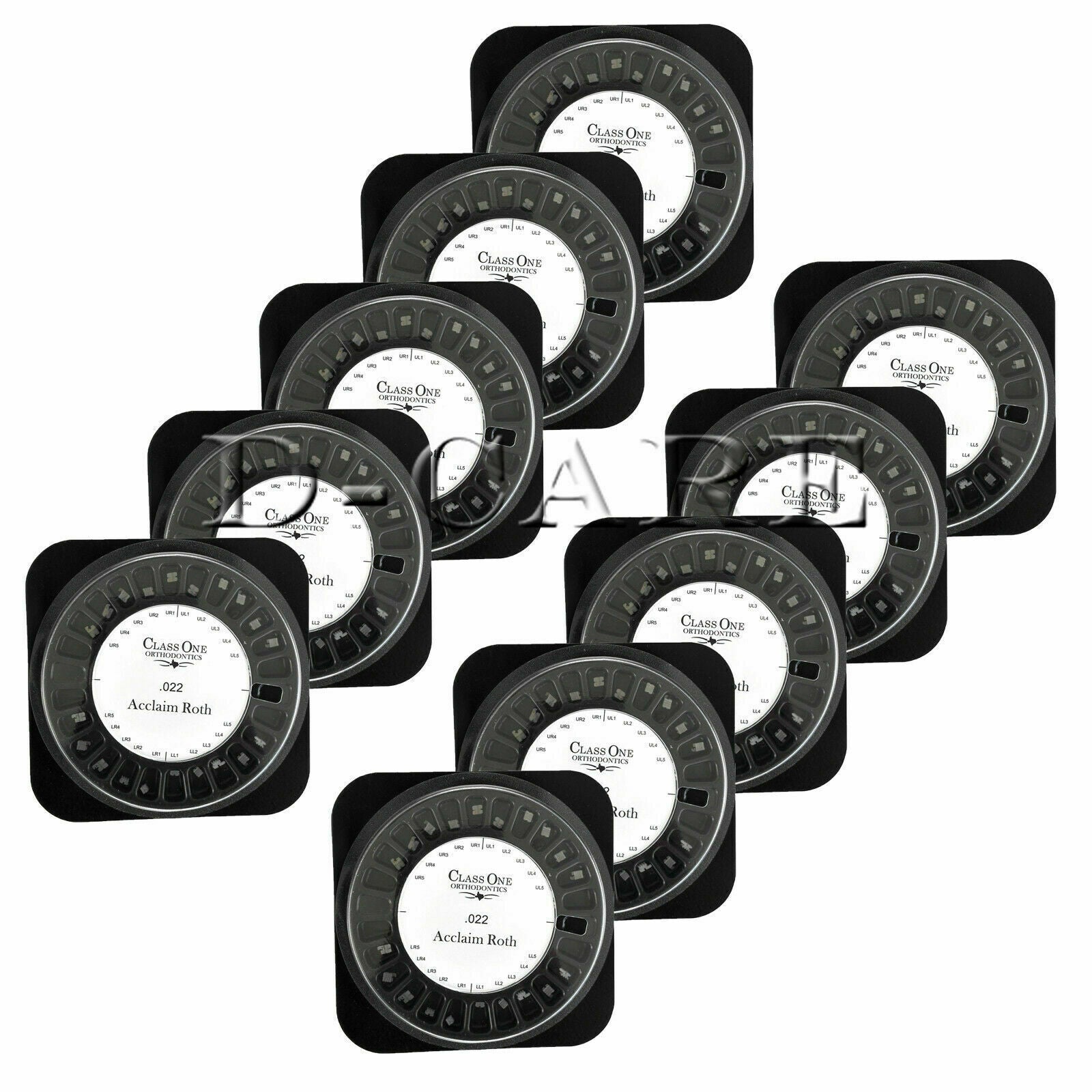 10 x Dental Orthodontic Class One Ceramic Bracket Braces Roth 022 Slot 345 hooks