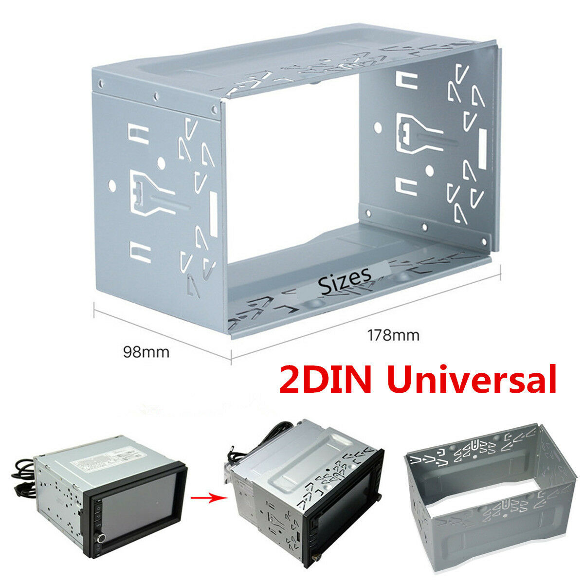 2Din Car Stereo Panel for Car Radio DVD Player Mounting Frame Install Dash Bezel