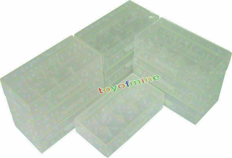 10pcs  /16340/CR123A Clear White Battery Case Holder  Box