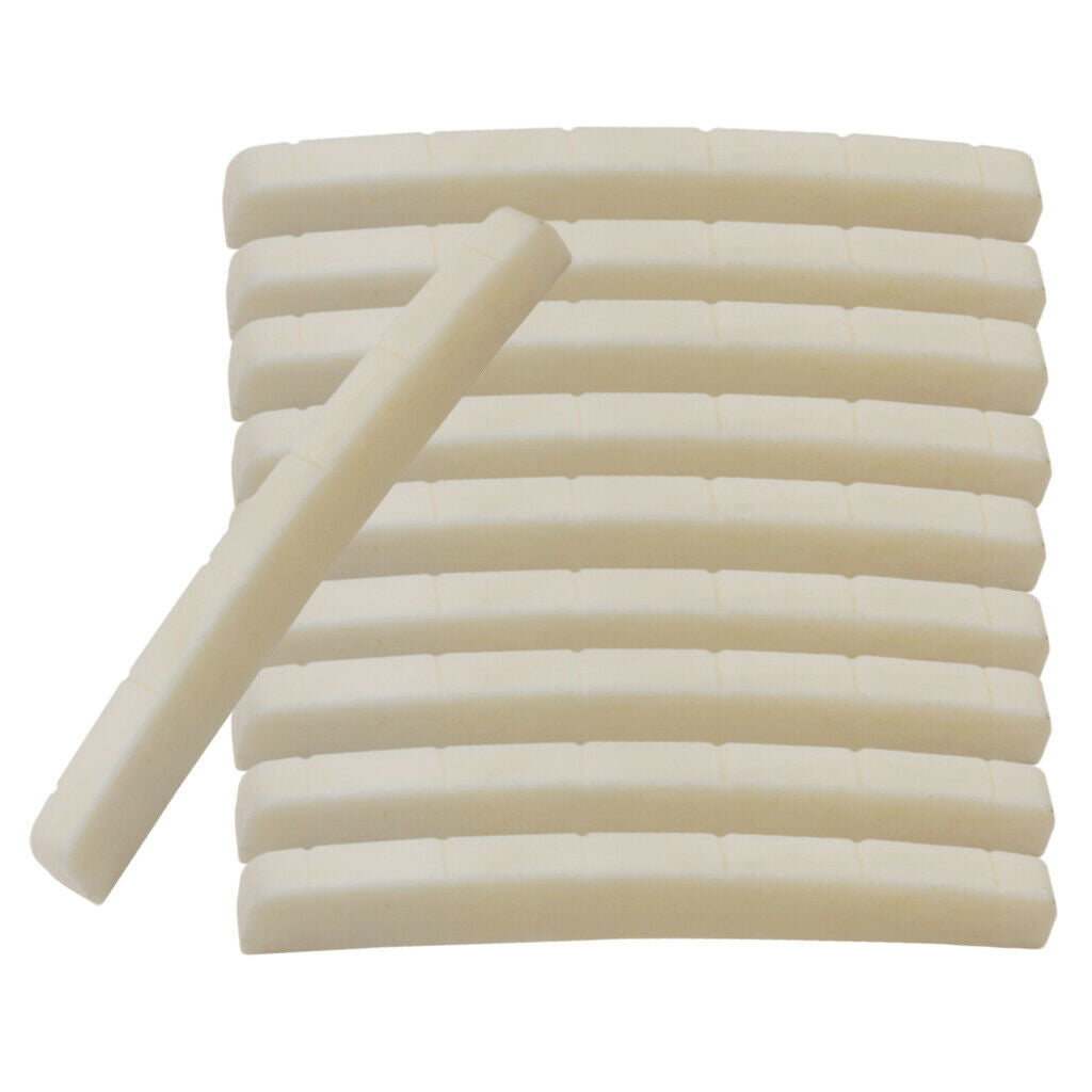 10Pcs Bone Nut Pour St Guitars Pre-cut \u0026 Slotted Nut Parts 43mm
