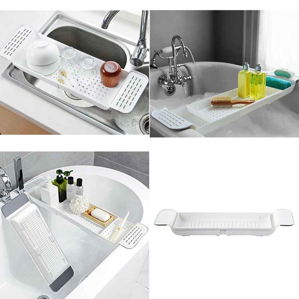 Plastic Telescopic Bathtub Caddy Holder Tub Stand Non-Slip Eco-friendly
