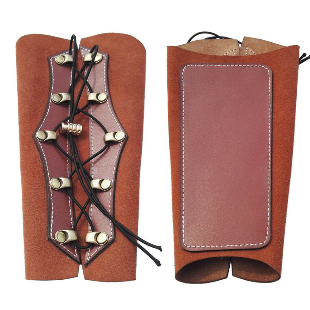 Traditional Leather Arm Guard Forearm Protector Gear Archery Bow Hunting Shoot