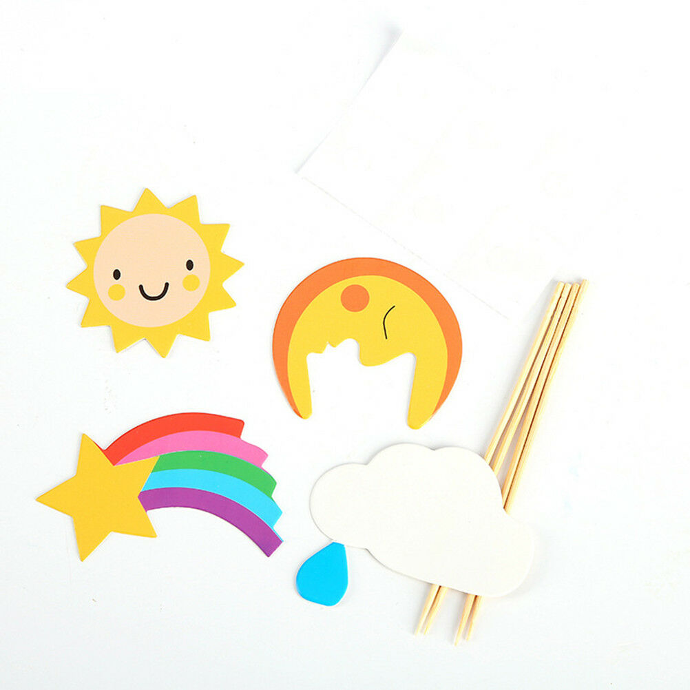 4pcs cupcake topper cloud moon sun star paper cake topper party decor.l8