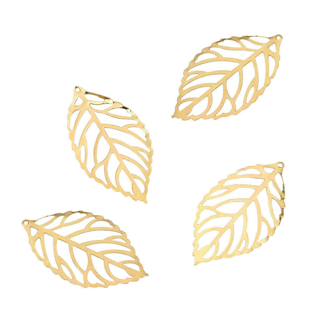 200pcs Alloy Leaves Pendants Findings for DIY Chinese Hairpin Bridal Jewelry