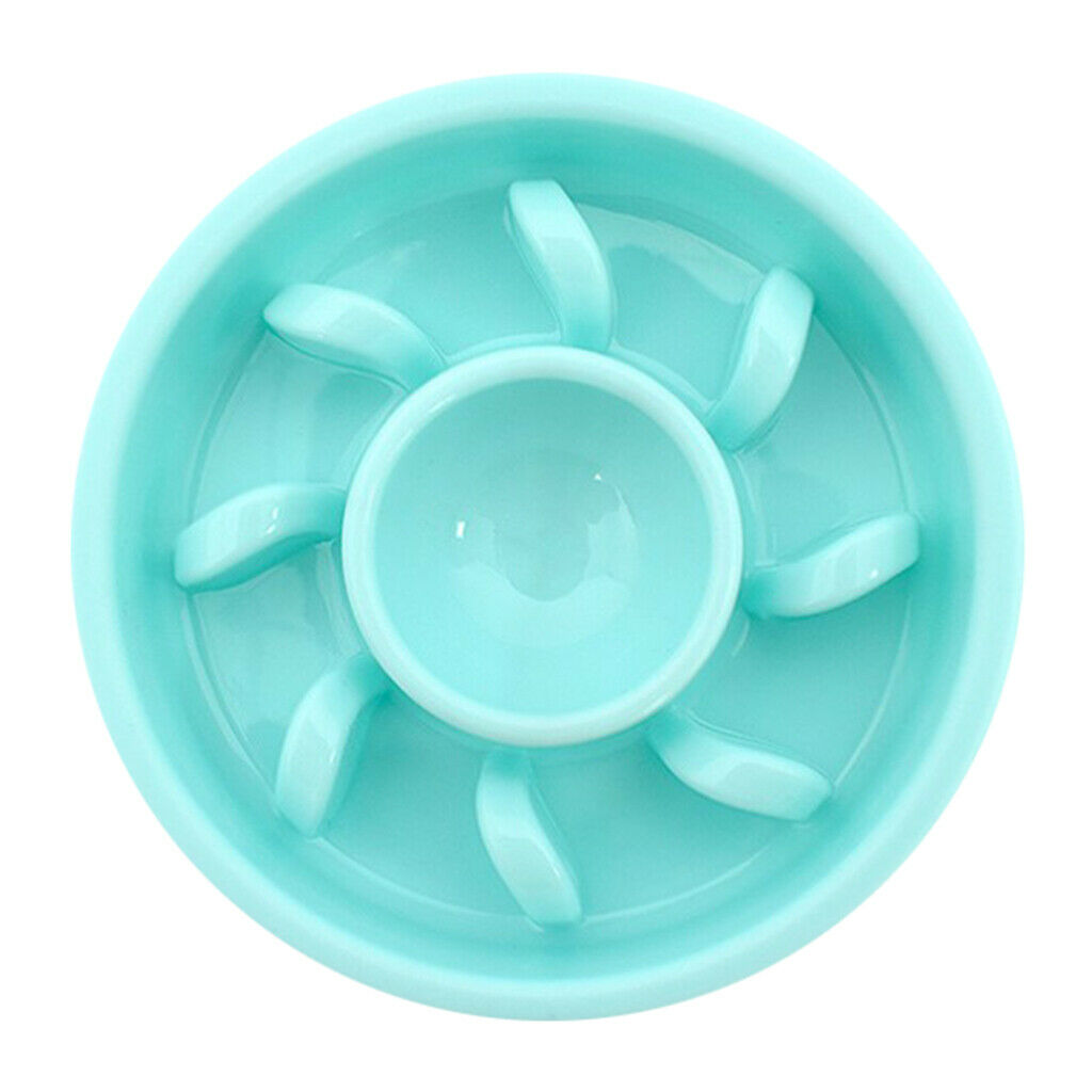 2x Dog Slow Feeder Dog Cat Anti-Gulping Food Bowls Preventing Choking Green