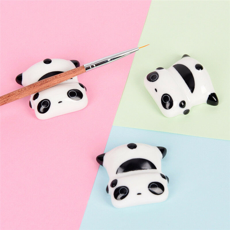 Nail Brush Pen Rack Ceramic Stand Holder Cute Panda Manicure Nail Art Tool TwJDD