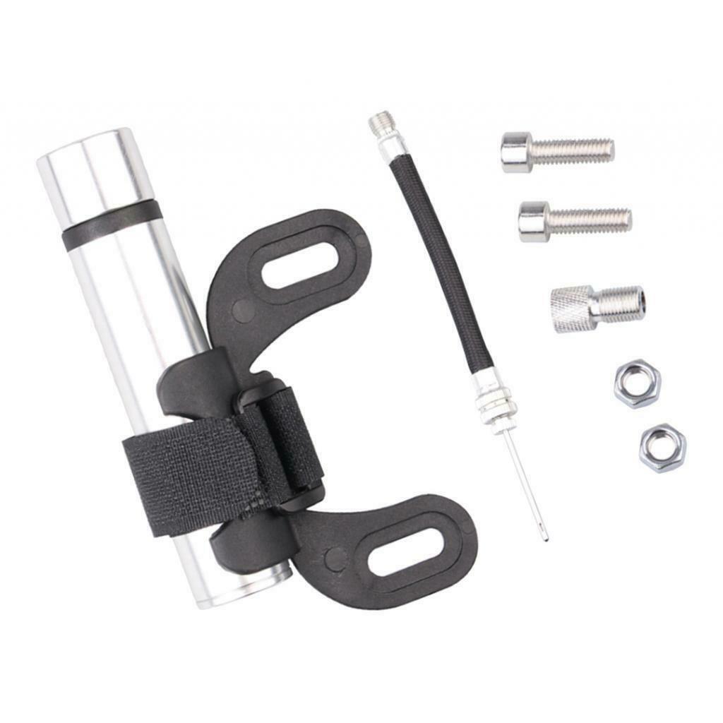 Bike Pump Fits Presta and Schrader - Mini Bicycle Tire Pump Inflator - Ball Pump