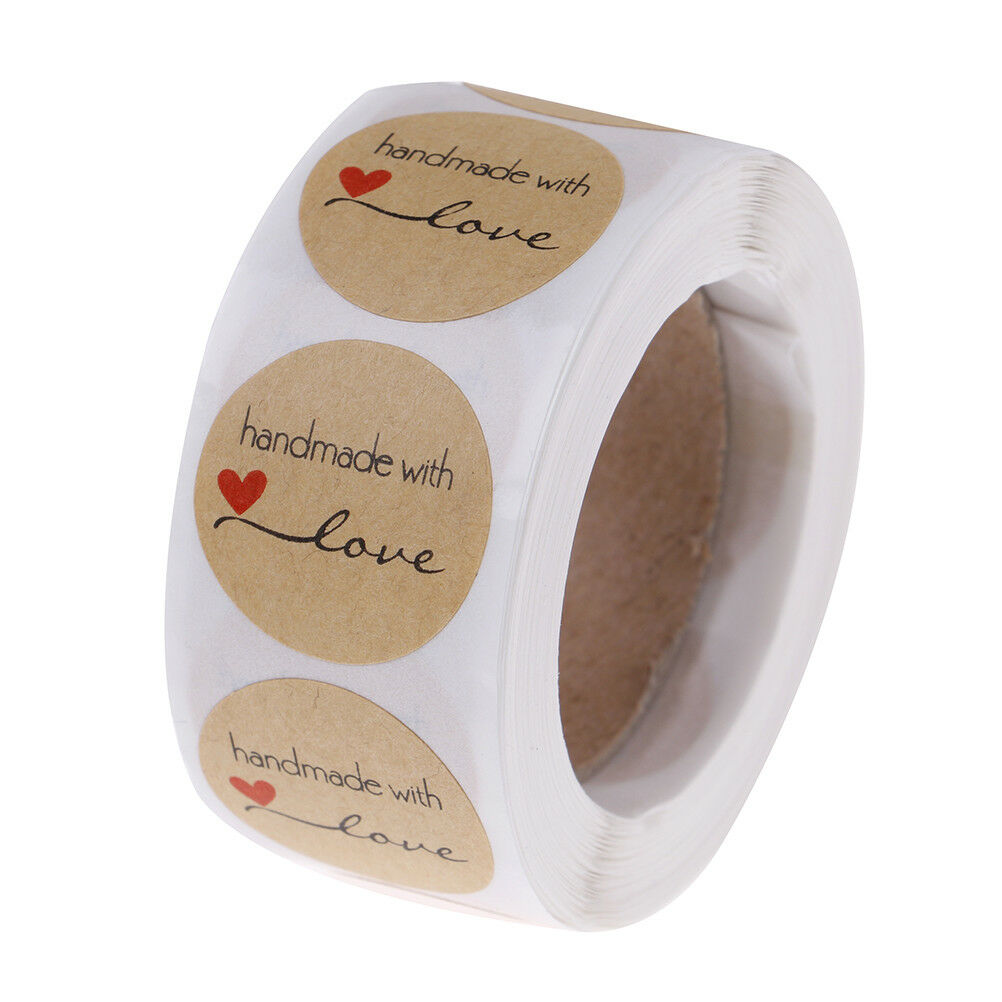 500 thank you stickers scrapbooking hand made handmade lable wedding stic.l8