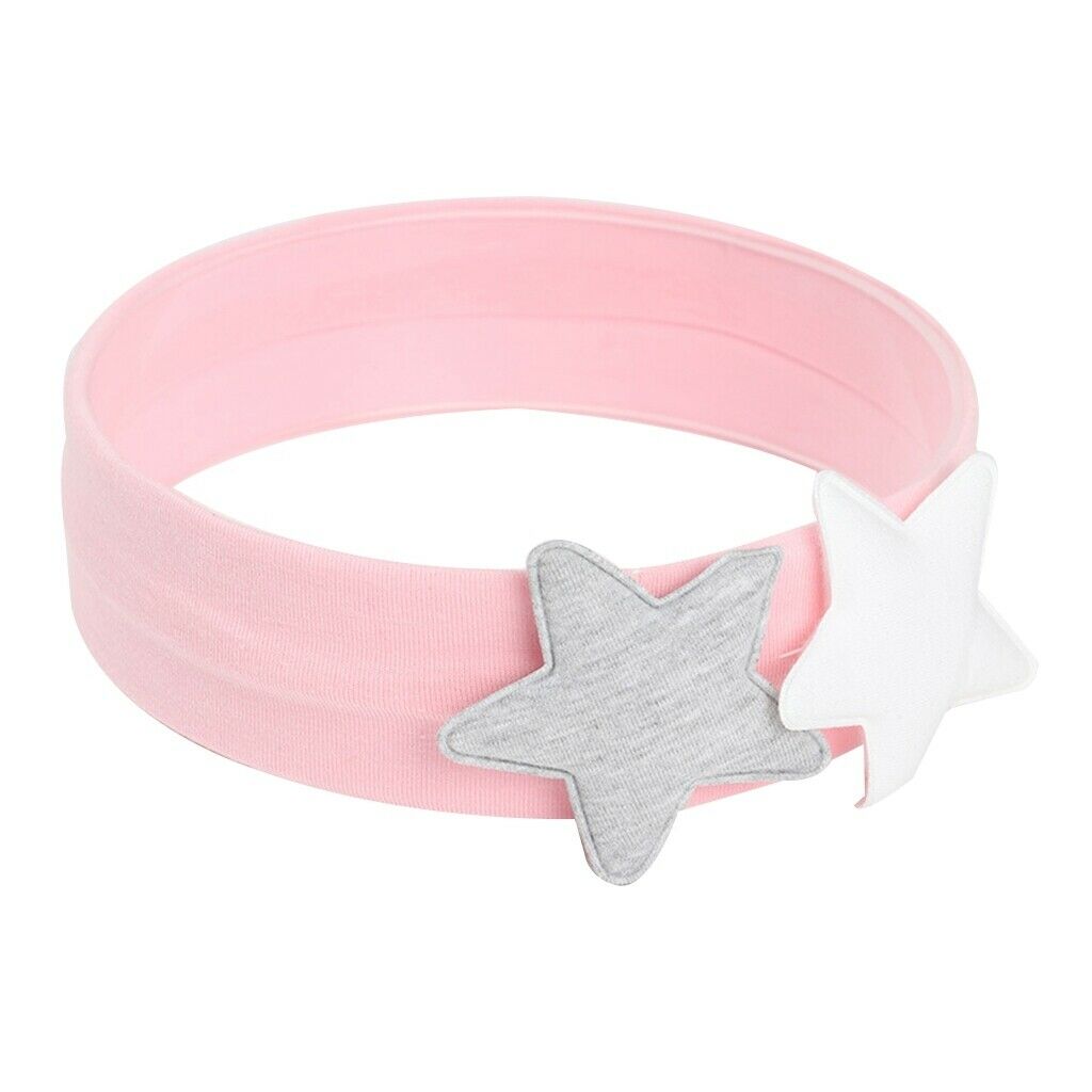 Cute Newborn Baby Toddlers Kids Cartoon Double Pentagram Hair Band Pink