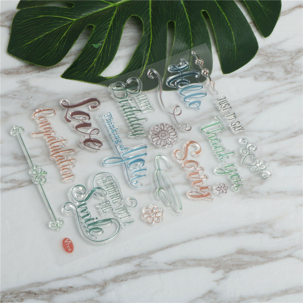 common words transparent clear silicone stamp seal for diy scrapbooking de.l8