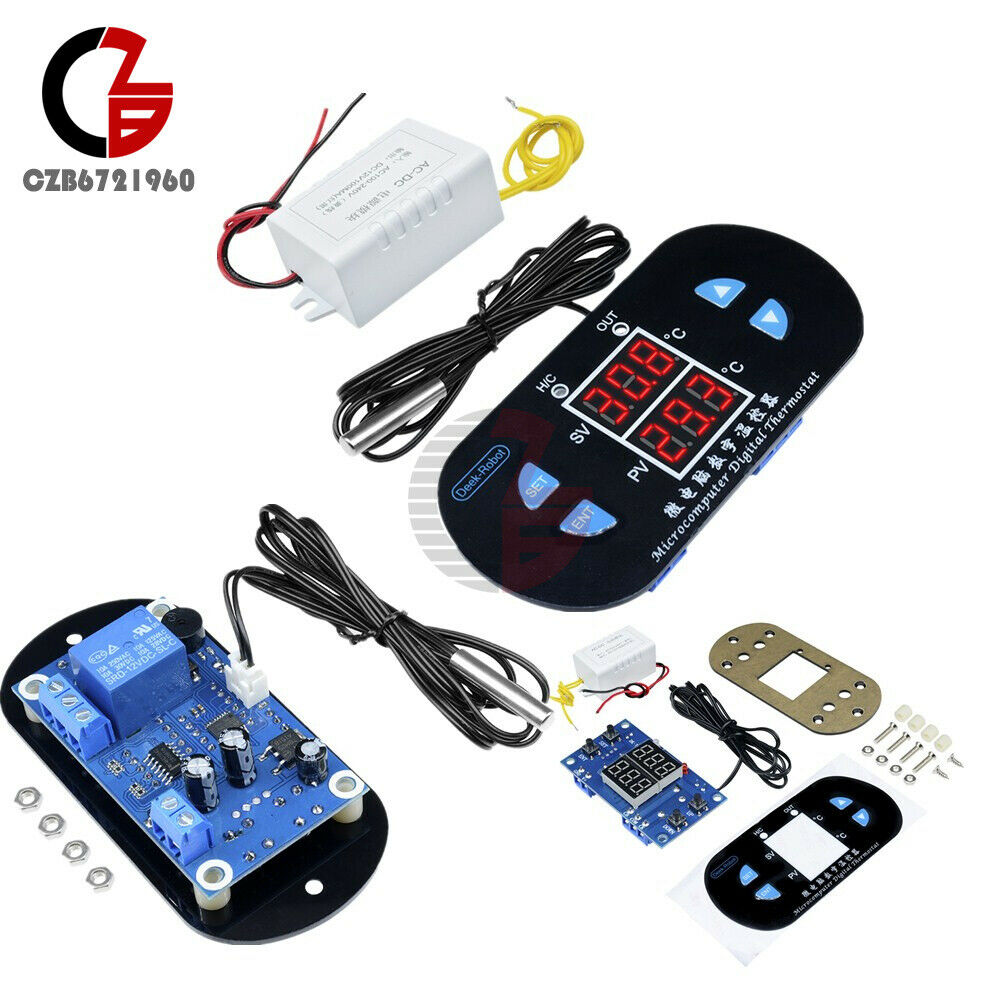 AC 110V/220V 10A Digital Dual LED W1308 Thermostat Temperature Controller Sensor