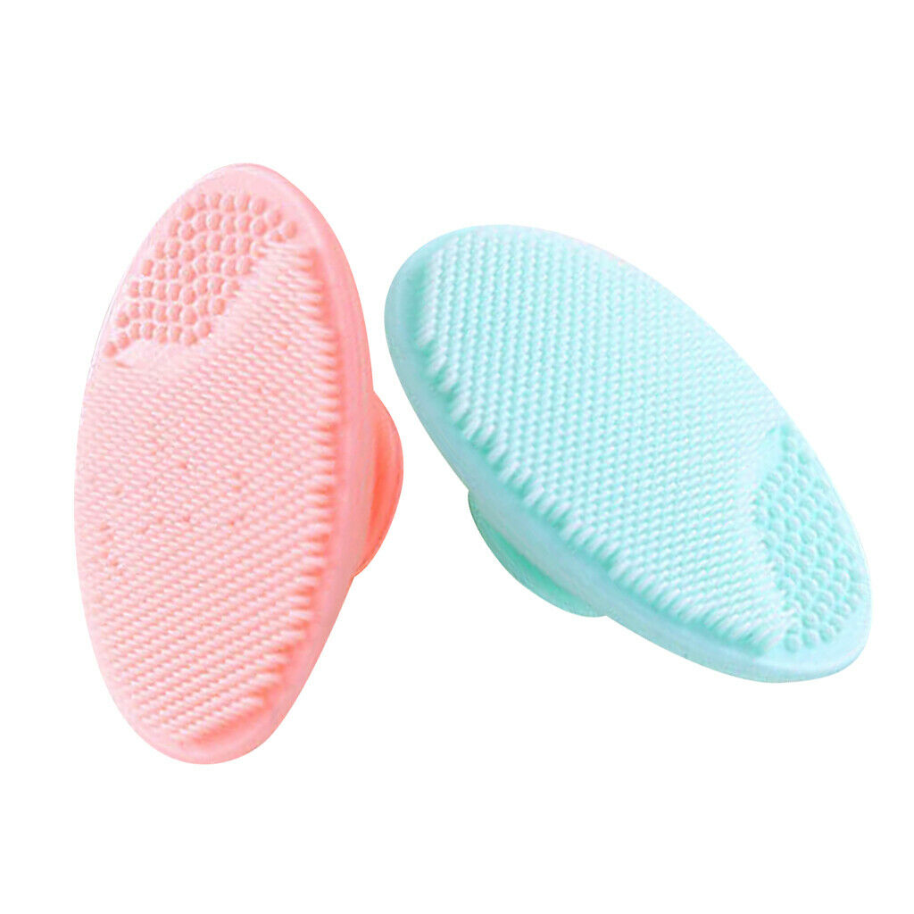 Set of 2x Exfoliator Face Cleansing Pads Silicone Facial Skin Pores Scrubber