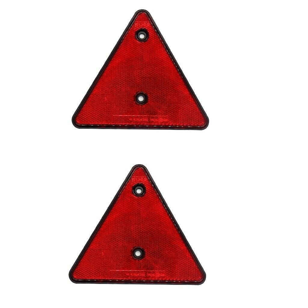 2 Pieces Tail Triangle Red Reflector for Motorcycle Car Truck Trailer