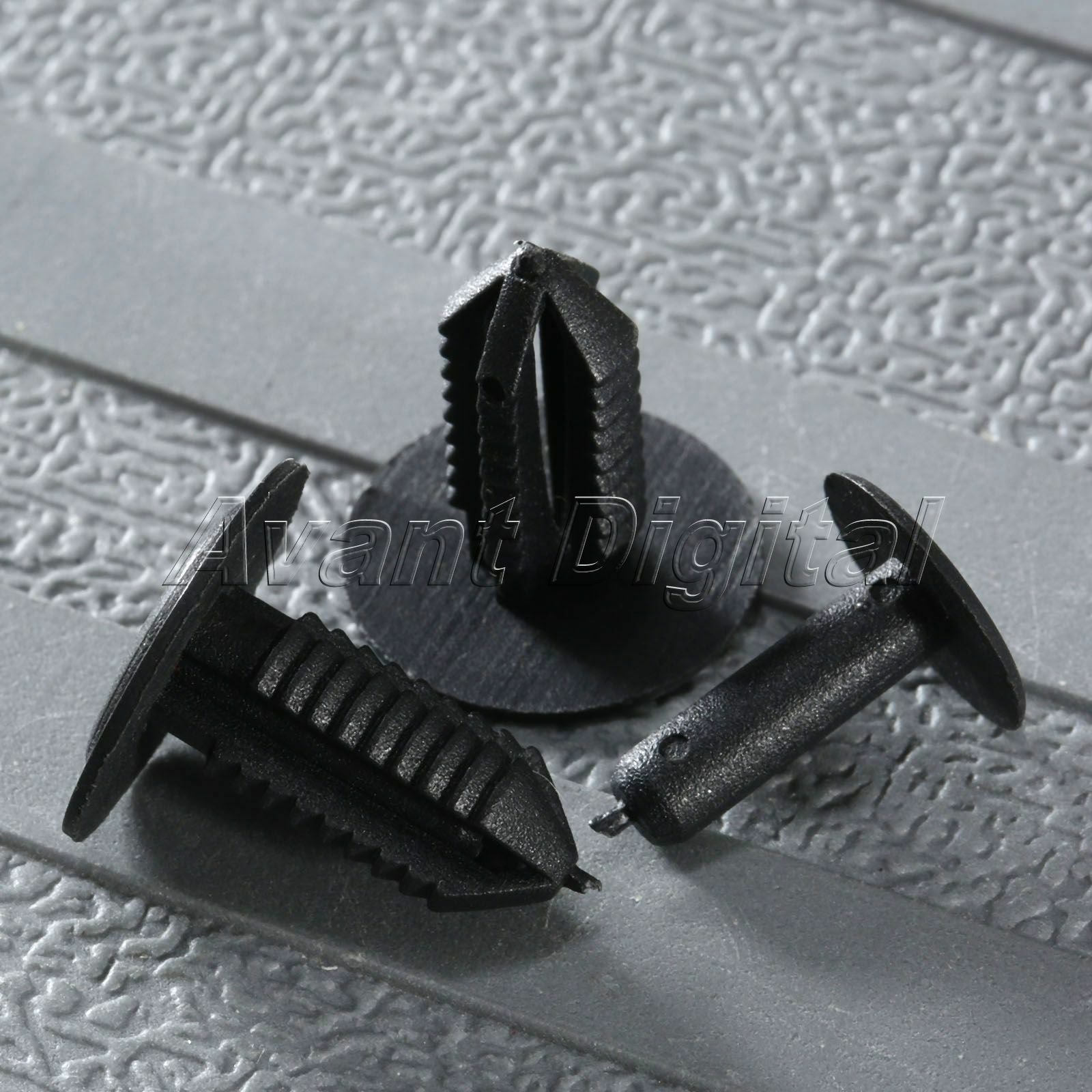 50pcs Black Plastic Car Bumper Clips Rivets Fastener Moulding Rivet For Car