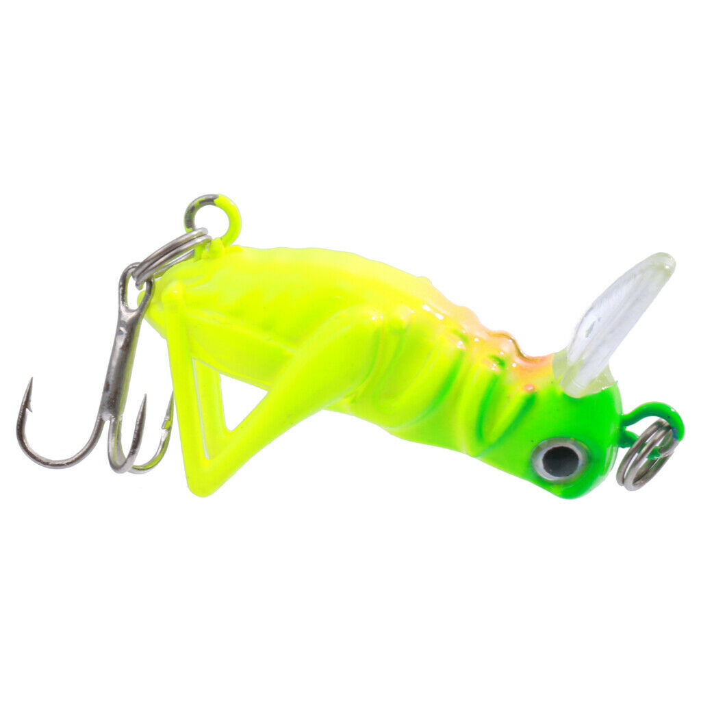 4cm Artificial Grasshopper Insect Fish Lure Sea Fishing Jig Hard Bait Hook