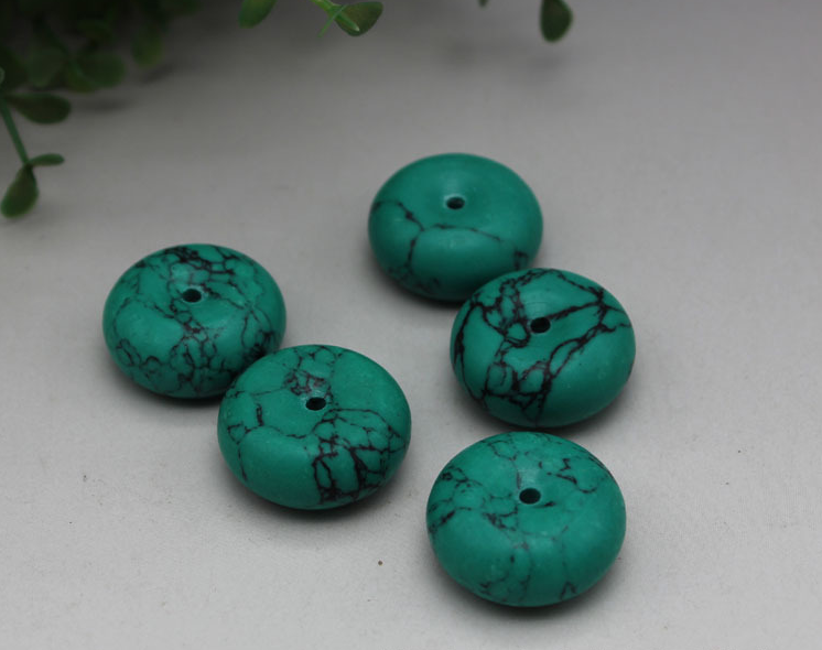Beautiful 100% natural unique blue turquoise safe buckle pendant bead