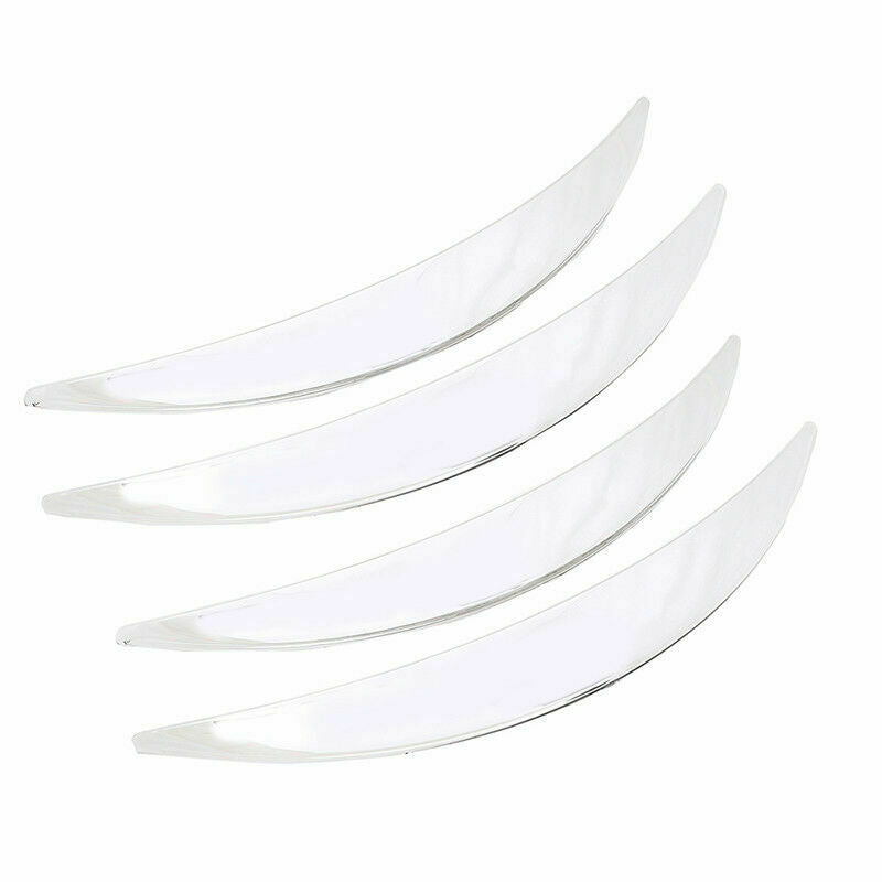 4PCS Chrome Car Wheel Eyebrow Arch Protectors Trim Lips Fender Flares Universal