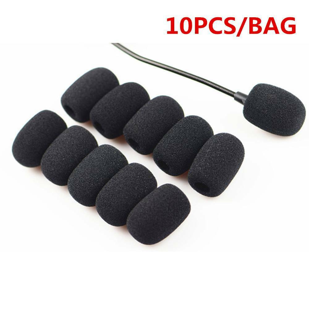 10Pc/Lot Mini Microphone Headset Windscreen Sponge Foam Mic Covers AU
