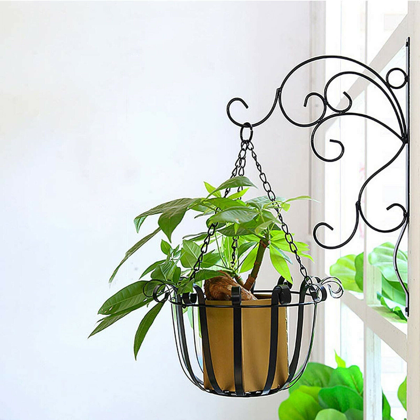 Metal Flower Pot Plant Support Hanger Flower Rack Holder Basket Garden Decor New