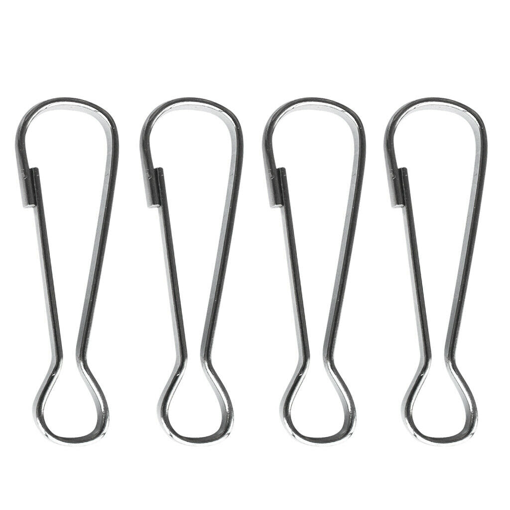 4 pieces stainless steel mini snap hooks with eyelet Length: 4cm - Flag Pole